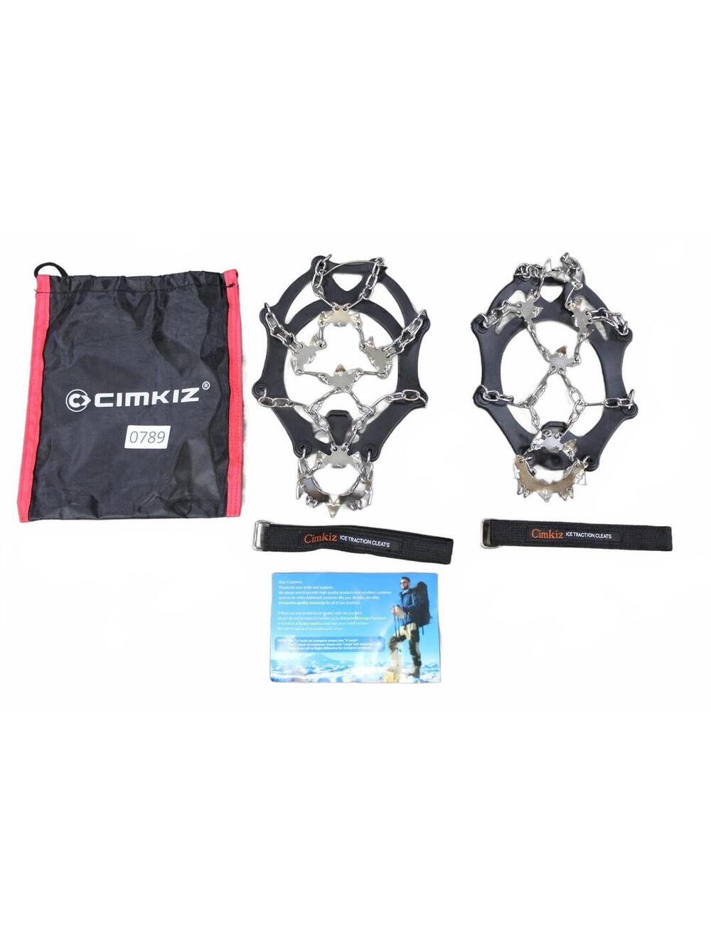 Cimkiz 19 Spikes Ice Cleats Traction Crampons with Bag